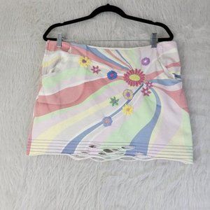 Stefanel Pastel Floral Mini Skirt